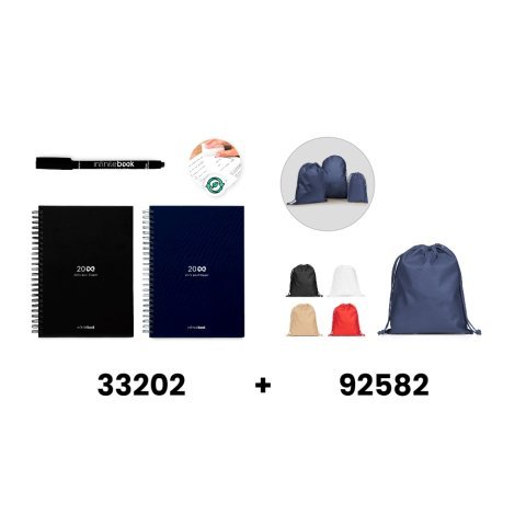STARTER KIT INFINITE PLANNER A5. Infinitebook sa savitljivim koricama i 15 običnih stranica bijele ploče