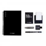 STARTER KIT INFINITEBOOK A5. Komplet sadrži A5 &bdquo;Infinitebook&ldquo;, komplet za či&scaron;ćenje, marker i držač markera - Crna