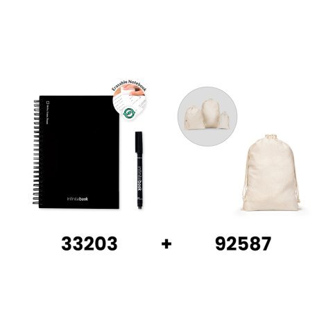 STARTER KIT INFINITEBOOK A5. &Tau;&omicron; &sigma;&epsilon;&tau; &pi;&epsilon;&rho;&iota;&lambda;&alpha;&mu;&beta;ά&nu;&epsilon;&iota; έ&nu;&alpha; "Infinitebook", &kappa;&iota;&tau; &kappa;&alpha;&theta;&alpha;&rho;&iota;&sigma;&mu;&omicron;ύ, &mu;&alpha;&rho;&kappa;&alpha;&delta;ό&rho;&omicron; &kappa;&alpha;&iota; &theta;ή&kappa;&eta; &mu;&alpha;&rho;&kappa;&alpha;&delta;ό&rho;&omicron;&upsilon;
