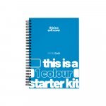 FLEXIBLE A5 STARTER KIT - 1 COLOUR. Starter Kit A5 "Infinitebook" with flexible cover, includes customization in one color on the cover and back - Black
