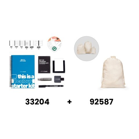 FLEXIBLE A5 STARTER KIT - 1 COLOUR. Starter Kit A5 „Infinitebook“ sa fleksibilnim koricama, uključujući jednobojnu personalizaciju na prednjoj i zadnjoj korici