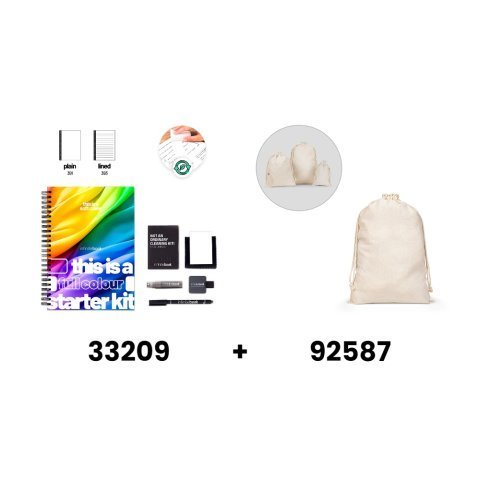 FLEXIVE COVER A4 STARTER KIT - FULL COLOUR. Startovací sada A4 „Infinitebook“ s pružnou obálkou, zahrnuje plnobarevné přizpůsobení na přední a zadní straně