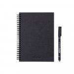 STARTER KIT INFINITEBOOK A5 PLANNER TEXTURE. Kit cuprinz&acirc;nd &bdquo;Infinitebook&rdquo; cu copertă tare, 1 kit de curățare, 1 marker și 1 suport pentru pix - Negru