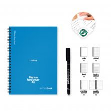 HARDCOVER A5 INFINITEBOOK - 1 COLOUR. A5 &bdquo;Infinitebook&rdquo; bilježnica s tvrdim koricama, uključuje prilagodbu u jednoj boji na naslovnici i stražnjoj strani
