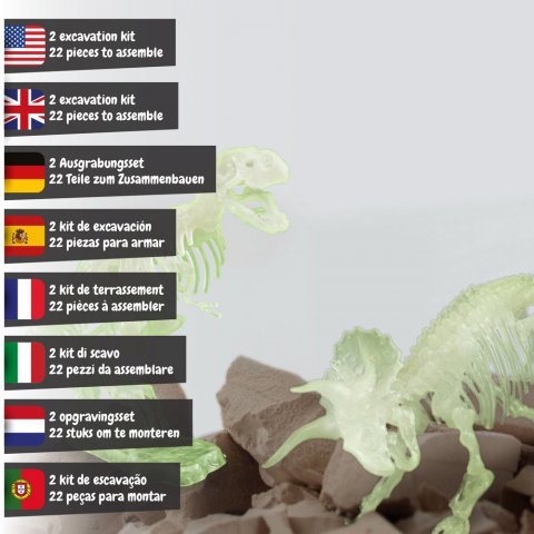 2 in 1 Fossil Excavation Kit I. Образователна игра за деца - разнороден