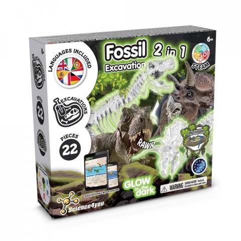 2 in 1 Fossil Excavation Kit I. Образователна игра за деца