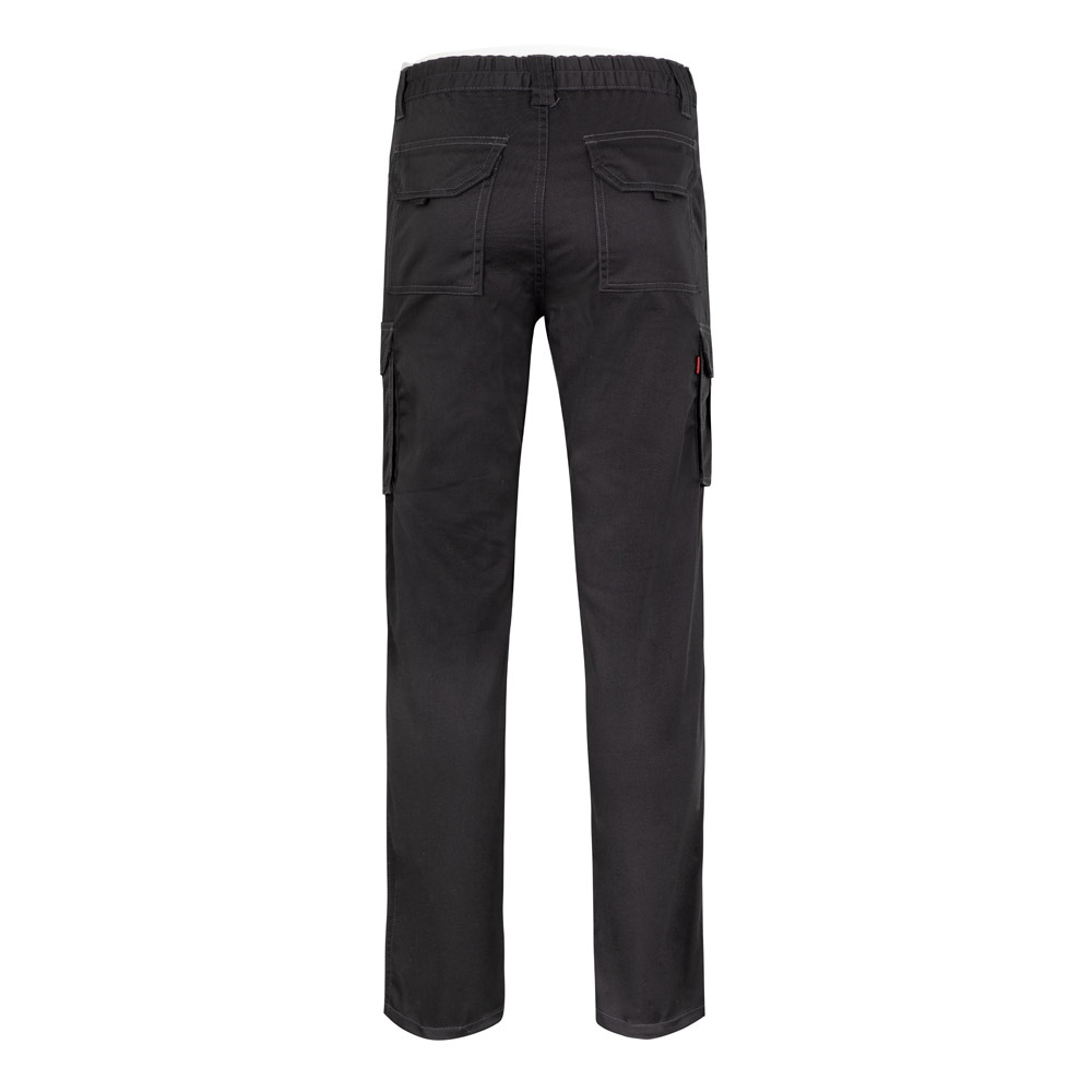 VL LUGH. Pantaloni elasticizzati con diverse tasche (240g/m²), in cotone (46%), EME (38%) e poliestere (16%)