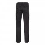 VL LUGH. Cal&ccedil;as stretch multibolsos (240g/m&sup2;) em algod&atilde;o (46%), EME (38%) e poli&eacute;ster (16%) - Preto