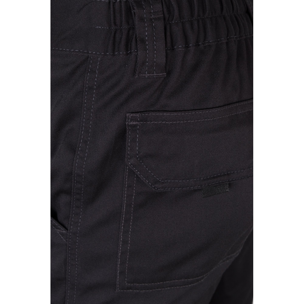 VL LUGH. Pantaloni elasticizzati con diverse tasche (240g/m²), in cotone (46%), EME (38%) e poliestere (16%)