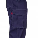 VL LUGH. Cal&ccedil;as stretch multibolsos (240g/m&sup2;) em algod&atilde;o (46%), EME (38%) e poli&eacute;ster (16%) - Azul