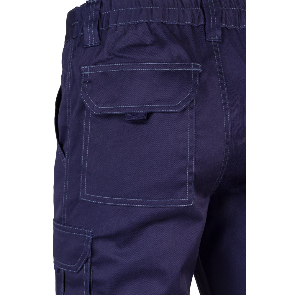 VL LUGH. Pantaloni elasticizzati con diverse tasche (240g/m²), in cotone (46%), EME (38%) e poliestere (16%)