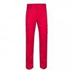 VL LUGH. Cal&ccedil;as stretch multibolsos (240g/m&sup2;) em algod&atilde;o (46%), EME (38%) e poli&eacute;ster (16%) - Vermelho