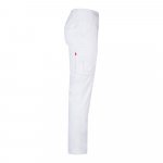 VL LUGH. Cal&ccedil;as stretch multibolsos (240g/m&sup2;) em algod&atilde;o (46%), EME (38%) e poli&eacute;ster (16%) - Branco