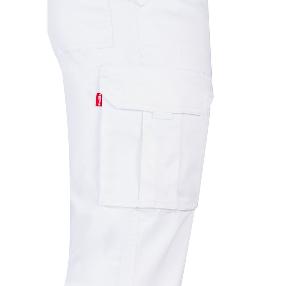 VL LUGH. Pantaloni elasticizzati con diverse tasche (240g/m²), in cotone (46%), EME (38%) e poliestere (16%)