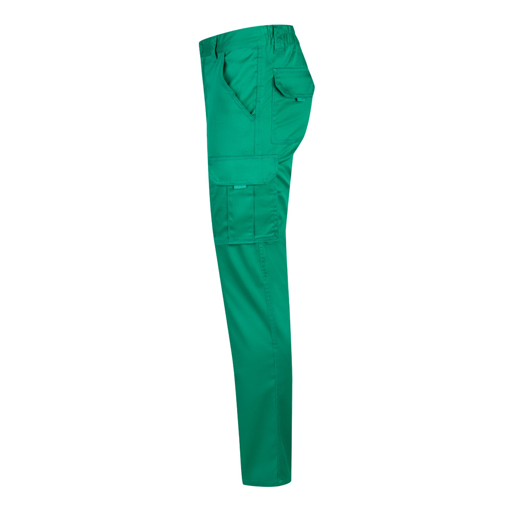 VL LUGH. Pantaloni elasticizzati con diverse tasche (240g/m²), in cotone (46%), EME (38%) e poliestere (16%)