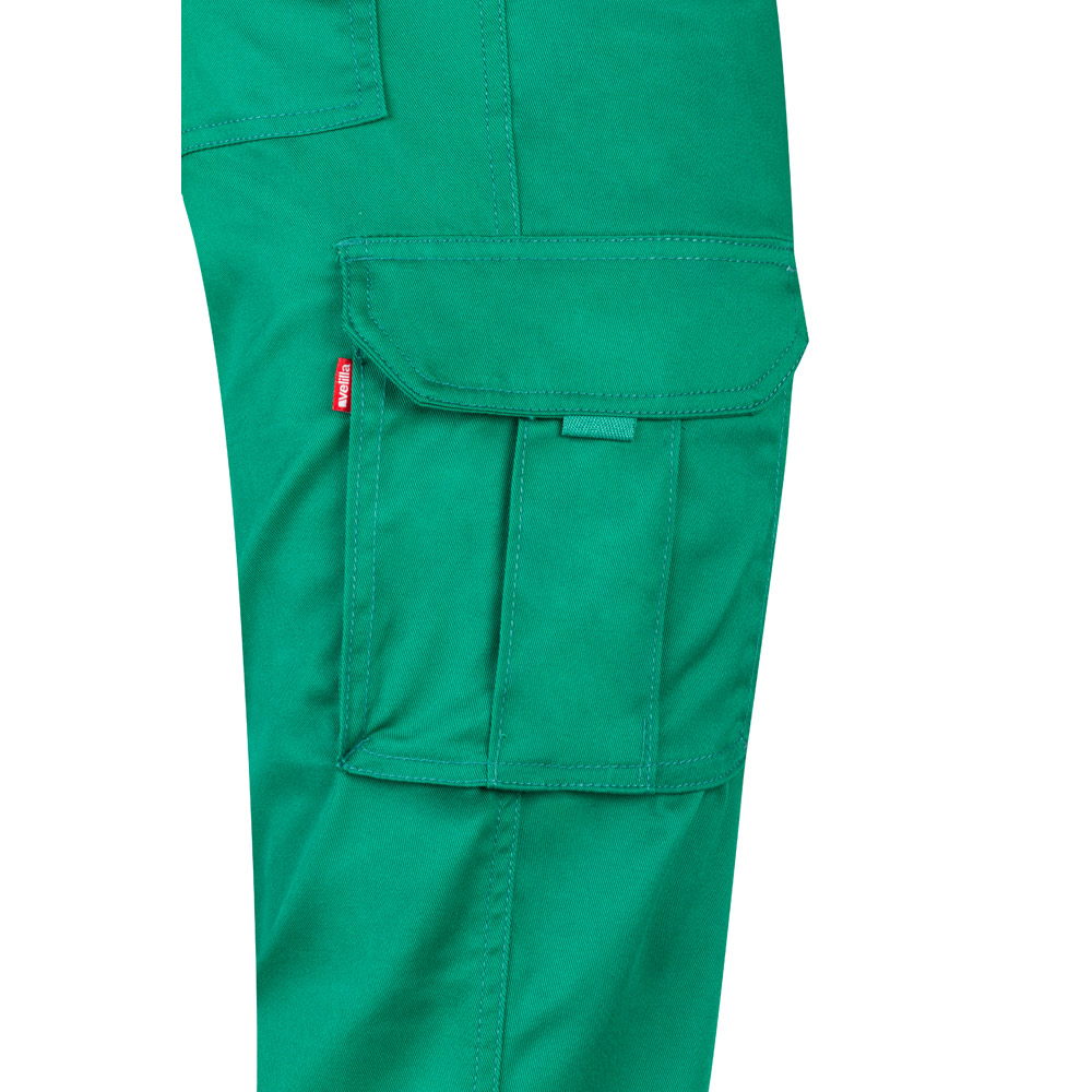 VL LUGH. Pantaloni elasticizzati con diverse tasche (240g/m²), in cotone (46%), EME (38%) e poliestere (16%)