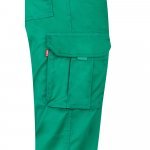 VL LUGH. Cal&ccedil;as stretch multibolsos (240g/m&sup2;) em algod&atilde;o (46%), EME (38%) e poli&eacute;ster (16%) - Verde