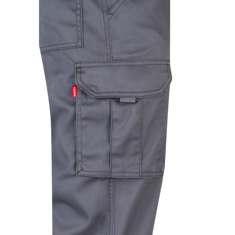 VL LUGH. Pantaloni elasticizzati con diverse tasche (240g/m²), in cotone (46%), EME (38%) e poliestere (16%)