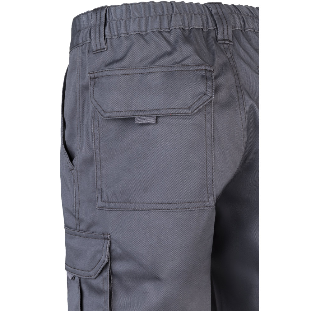 VL LUGH. Pantaloni elasticizzati con diverse tasche (240g/m²), in cotone (46%), EME (38%) e poliestere (16%)