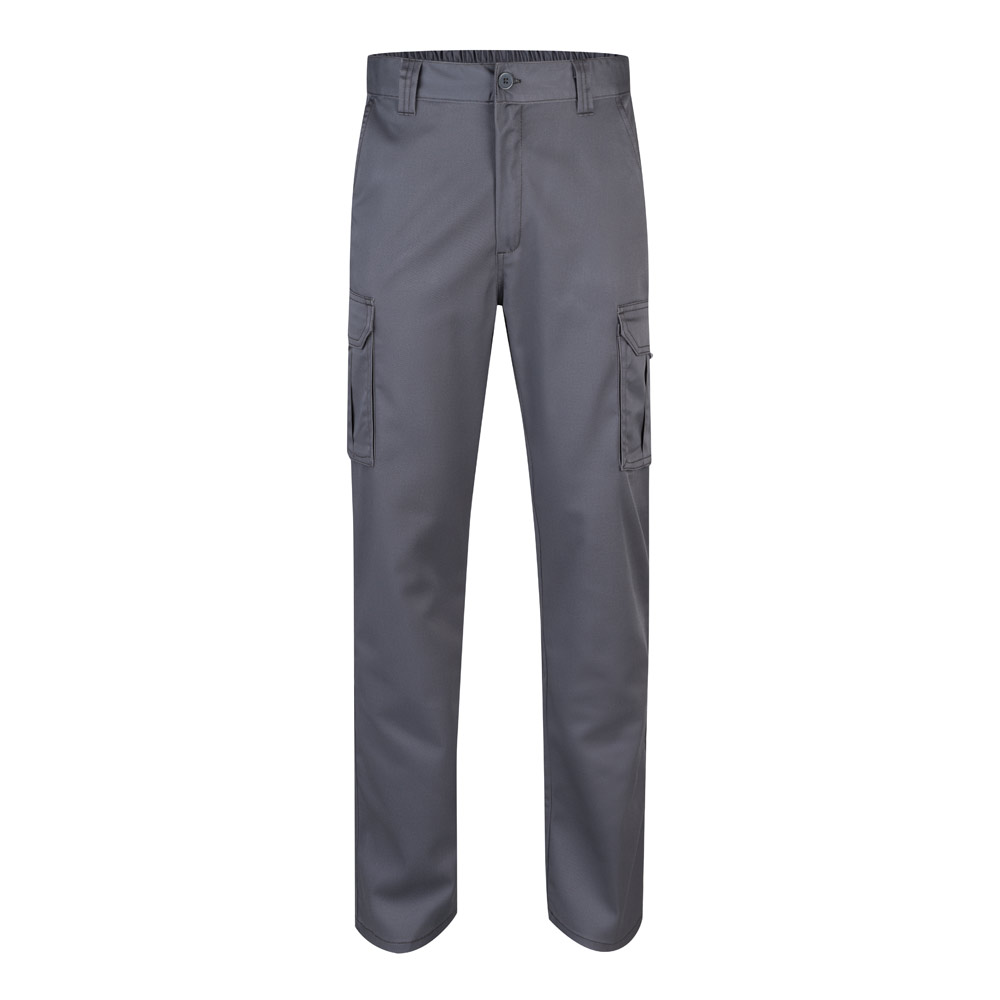 VL LUGH. Pantaloni elasticizzati con diverse tasche (240g/m²), in cotone (46%), EME (38%) e poliestere (16%)