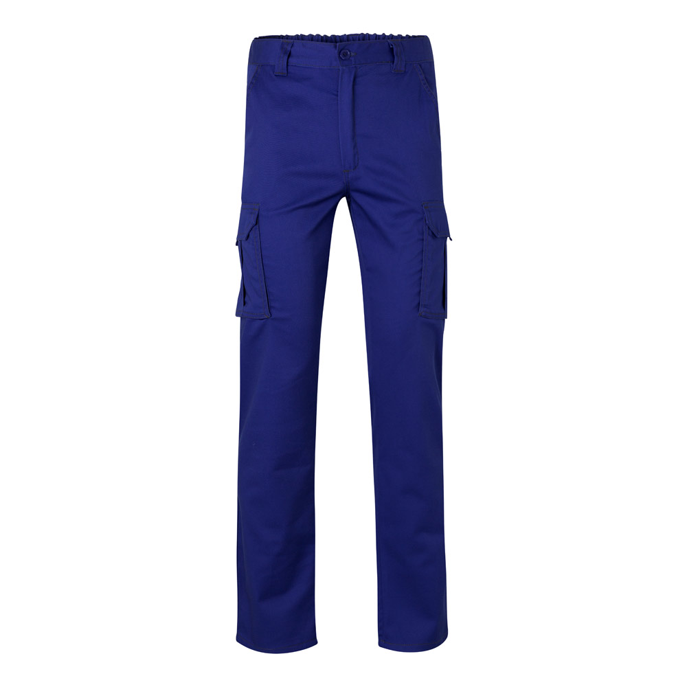 VL LUGH. Pantaloni elasticizzati con diverse tasche (240g/m²), in cotone (46%), EME (38%) e poliestere (16%)