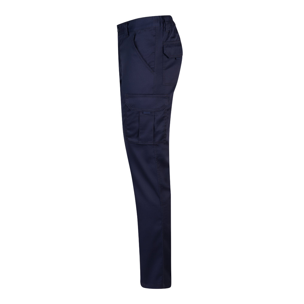 VL LUGH. Pantaloni elasticizzati con diverse tasche (240g/m²), in cotone (46%), EME (38%) e poliestere (16%)