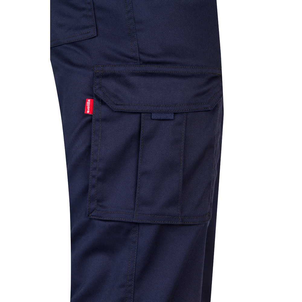 VL LUGH. Pantaloni elasticizzati con diverse tasche (240g/m²), in cotone (46%), EME (38%) e poliestere (16%)