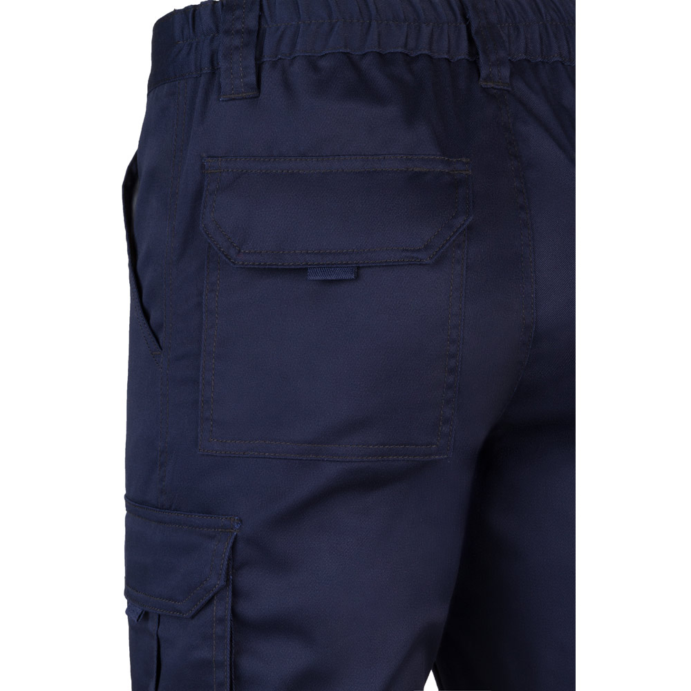 VL LUGH. Pantaloni elasticizzati con diverse tasche (240g/m²), in cotone (46%), EME (38%) e poliestere (16%)
