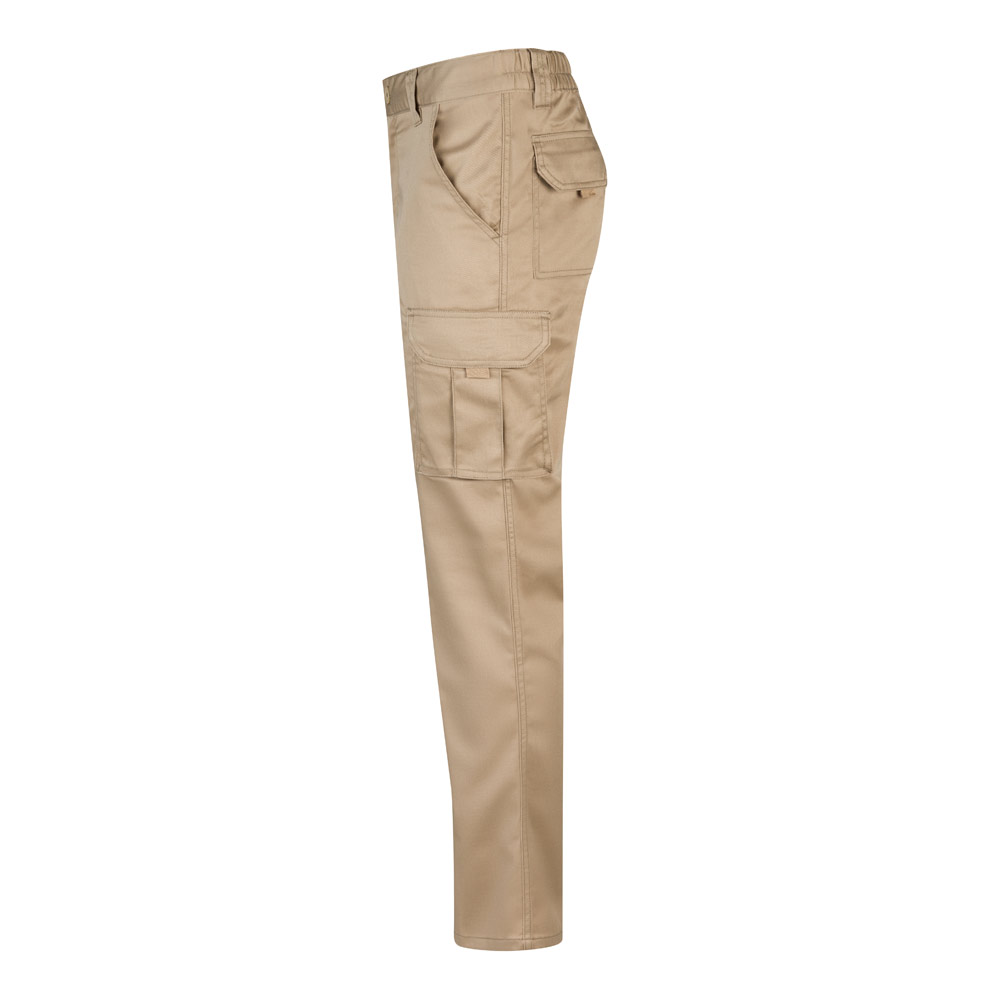 VL LUGH. Pantaloni elasticizzati con diverse tasche (240g/m²), in cotone (46%), EME (38%) e poliestere (16%)