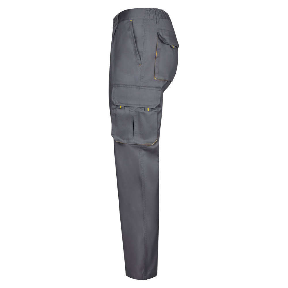 VL HYPNOS. Pantaloni in twill bicolore con diverse tasche (200g/m²), in cotone (35%) e poliestere (65%)