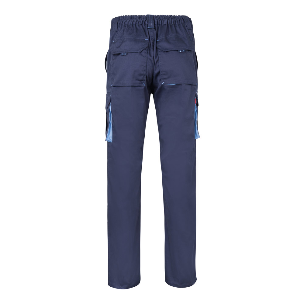 VL HYPNOS. Pantaloni in twill bicolore con diverse tasche (200g/m²), in cotone (35%) e poliestere (65%)