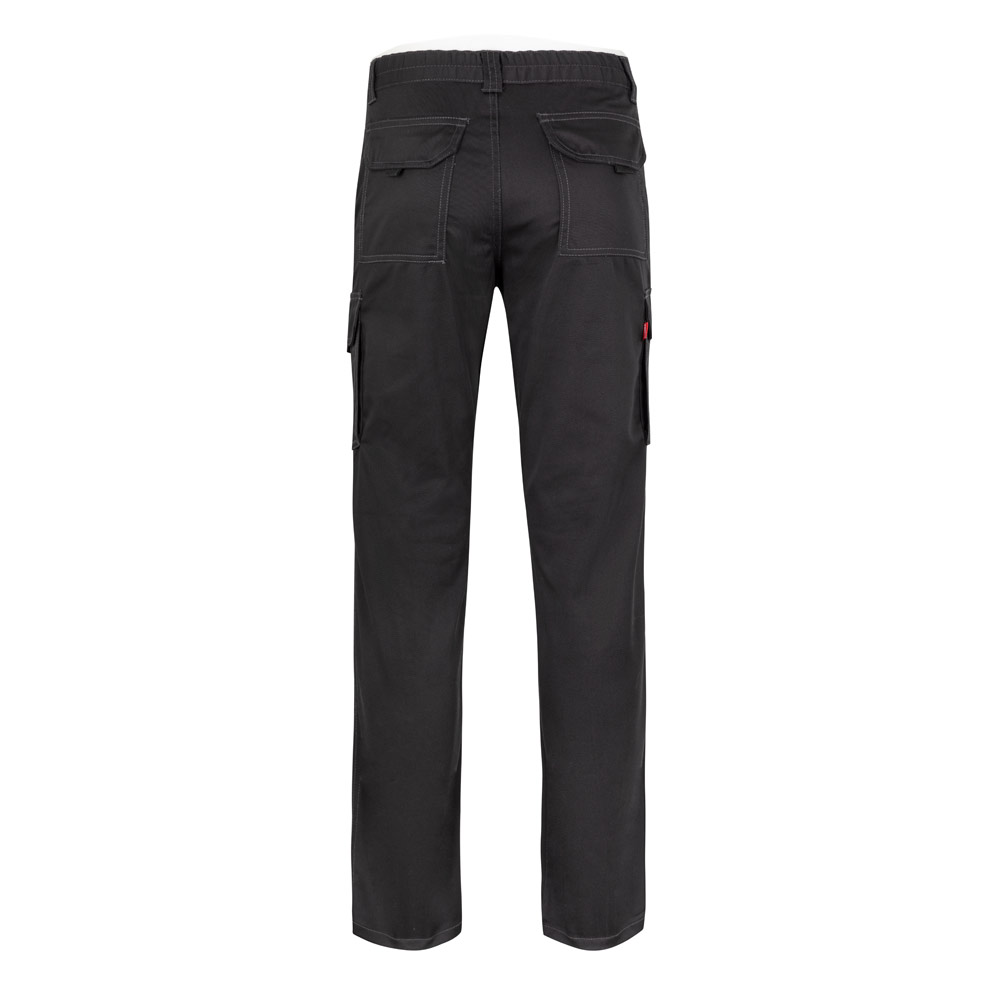 VL PAN. Pantaloni elasticizzati con diverse tasche (290g/m²), in cotone (46%), EME (38%) e poliestere (16%)