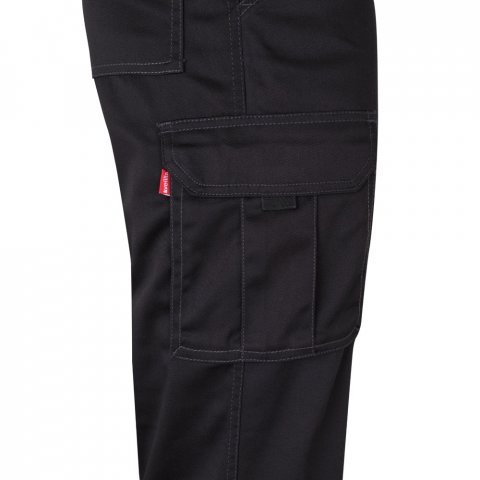 VL PAN. Pantaloni stretch cu buzunare multiple (290 g/m&sup2;), din bumbac (46%), EME (38%) și poliester (16%) - Negru