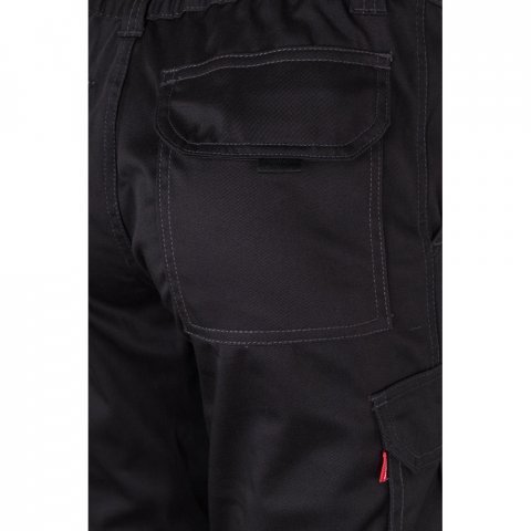 VL PAN. Pantaloni stretch cu buzunare multiple (290 g/m&sup2;), din bumbac (46%), EME (38%) și poliester (16%) - Negru