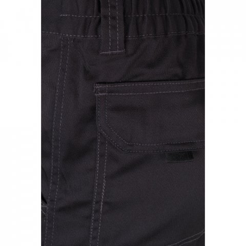 VL PAN. Pantaloni stretch cu buzunare multiple (290 g/m&sup2;), din bumbac (46%), EME (38%) și poliester (16%) - Negru