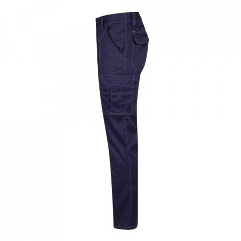 VL PAN. Pantaloni stretch cu buzunare multiple (290 g/m&sup2;), din bumbac (46%), EME (38%) și poliester (16%) - Albastru