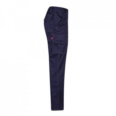 VL PAN. Pantaloni stretch cu buzunare multiple (290 g/m&sup2;), din bumbac (46%), EME (38%) și poliester (16%) - Albastru