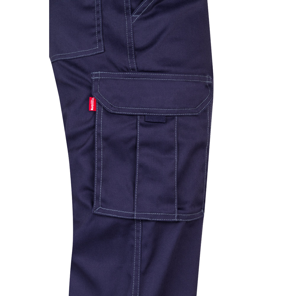 VL PAN. Pantaloni elasticizzati con diverse tasche (290g/m²), in cotone (46%), EME (38%) e poliestere (16%)