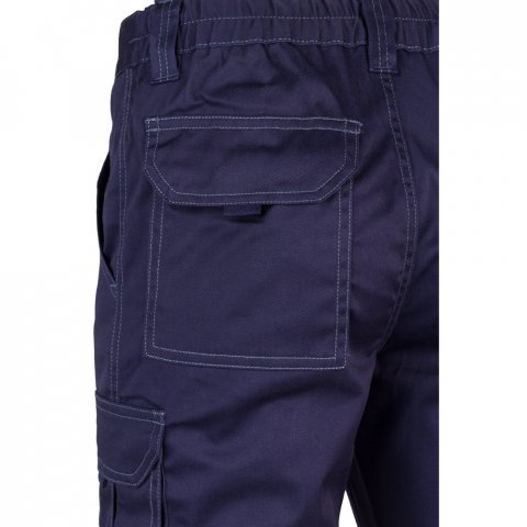 VL PAN. Pantaloni stretch cu buzunare multiple (290 g/m&sup2;), din bumbac (46%), EME (38%) și poliester (16%) - Albastru