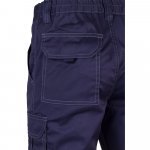 VL PAN. Pantaloni stretch cu buzunare multiple (290 g/m&sup2;), din bumbac (46%), EME (38%) și poliester (16%) - Albastru