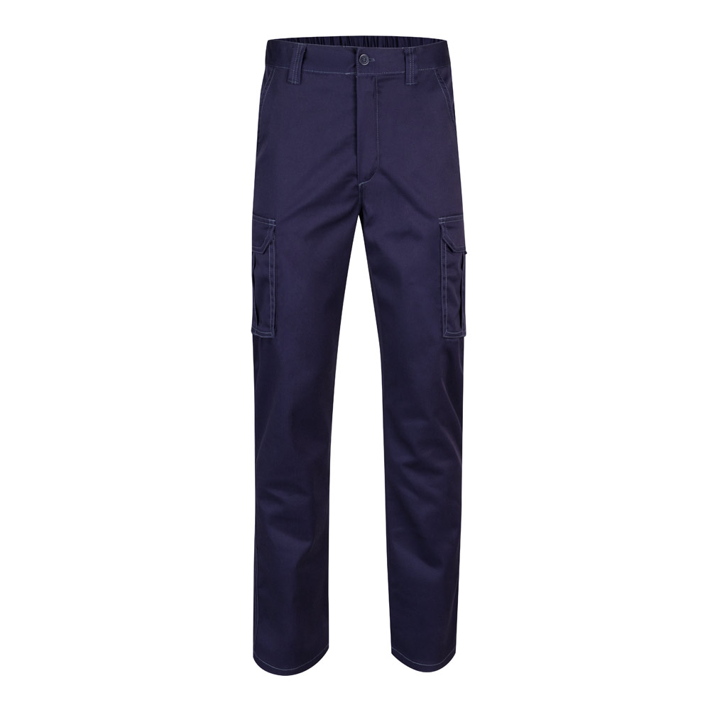 VL PAN. Pantaloni elasticizzati con diverse tasche (290g/m²), in cotone (46%), EME (38%) e poliestere (16%)