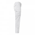 VL PAN. Pantaloni stretch cu buzunare multiple (290 g/m&sup2;), din bumbac (46%), EME (38%) și poliester (16%) - Alb