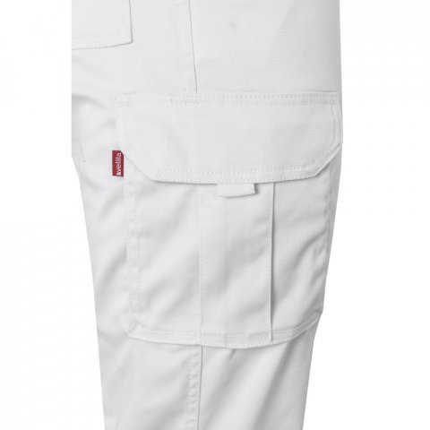 VL PAN. Pantaloni stretch cu buzunare multiple (290 g/m&sup2;), din bumbac (46%), EME (38%) și poliester (16%) - Alb