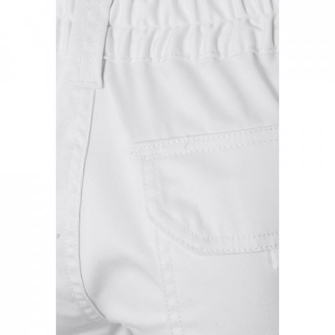 VL PAN. Pantaloni stretch cu buzunare multiple (290 g/m&sup2;), din bumbac (46%), EME (38%) și poliester (16%) - Alb