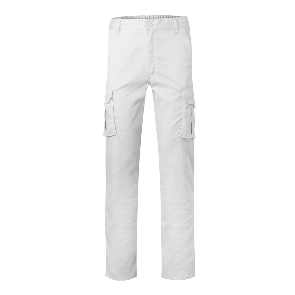 VL PAN. Pantaloni elasticizzati con diverse tasche (290g/m²), in cotone (46%), EME (38%) e poliestere (16%)