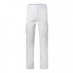 VL PAN. Pantaloni stretch cu buzunare multiple (290 g/m&sup2;), din bumbac (46%), EME (38%) și poliester (16%) - Alb