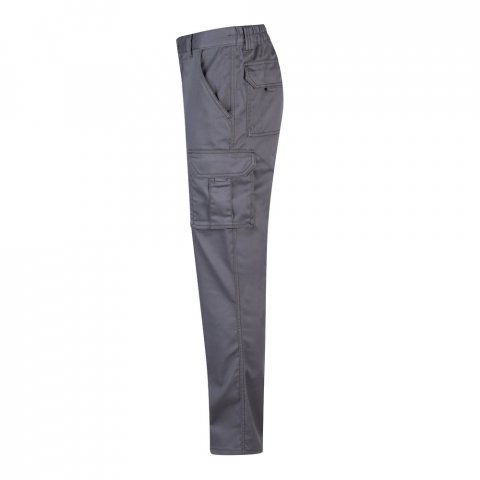 VL PAN. Pantaloni stretch cu buzunare multiple (290 g/m&sup2;), din bumbac (46%), EME (38%) și poliester (16%) - Gri