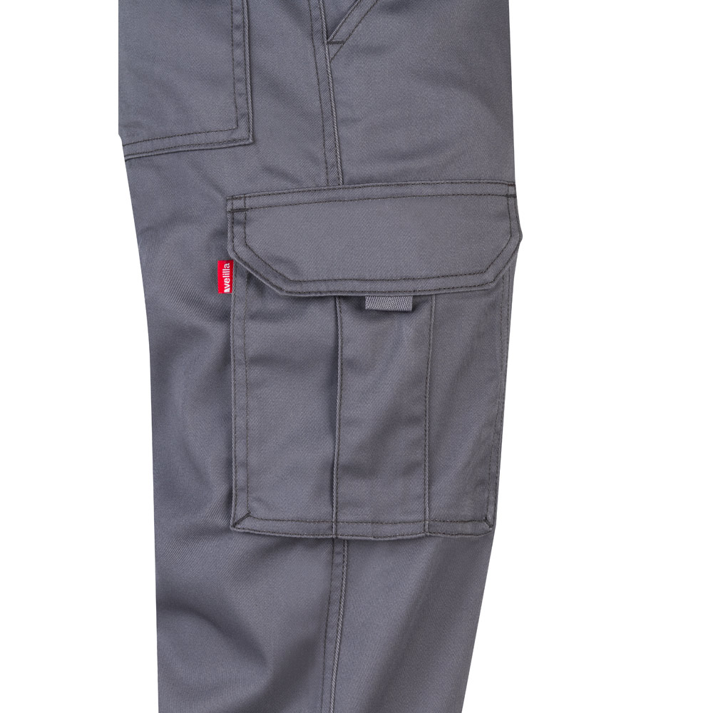 VL PAN. Pantaloni elasticizzati con diverse tasche (290g/m²), in cotone (46%), EME (38%) e poliestere (16%)