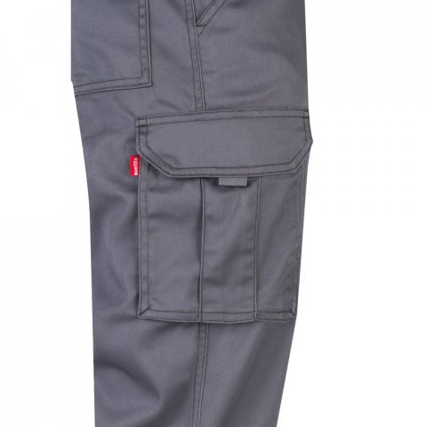 VL PAN. Pantaloni stretch cu buzunare multiple (290 g/m&sup2;), din bumbac (46%), EME (38%) și poliester (16%) - Gri