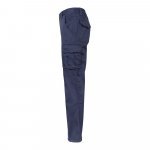 VL PAN. Pantaloni stretch cu buzunare multiple (290 g/m&sup2;), din bumbac (46%), EME (38%) și poliester (16%) - Albastru marin